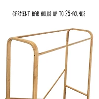 Honey Can Do Bamboo & Canvas Garment Rack