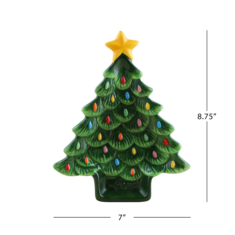 8.75" Ceramic Nostalgic Tree Plates, 4ct.