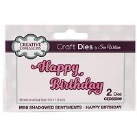 Creative Expressions Shadowed Sentiments Happy Birthday Craft Dies