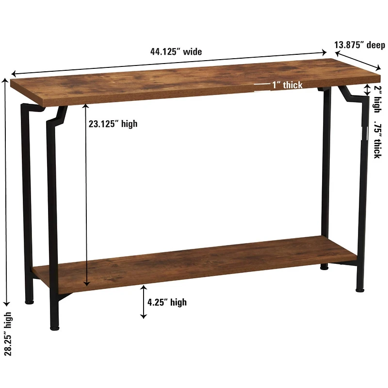Household Essentials Crown Console 23" 2-Tier Console Table