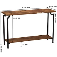 Household Essentials Crown Console 23" 2-Tier Console Table