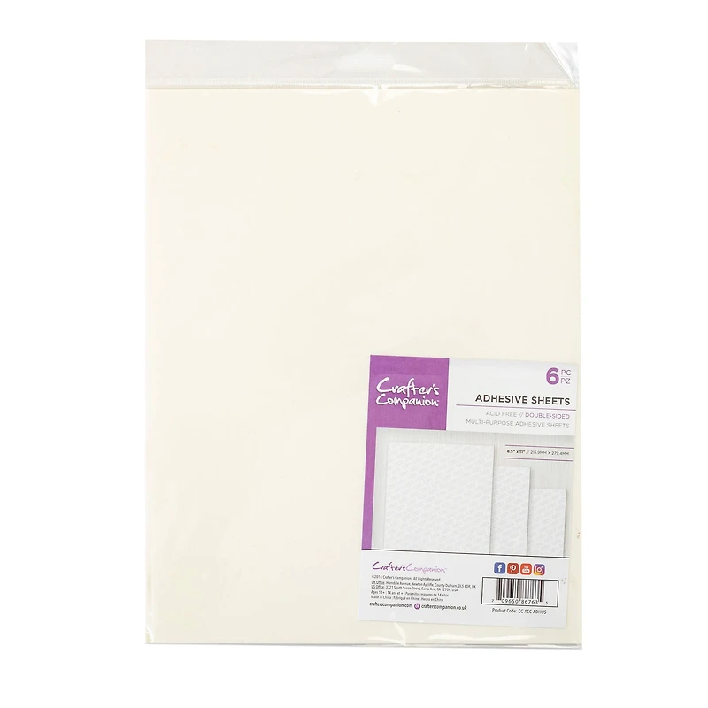 Crafter's Companion Double-Sided Adhesive Sheets, 6ct.