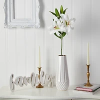 White Ruburn Lily Artificial Flower Stem, 2ct.