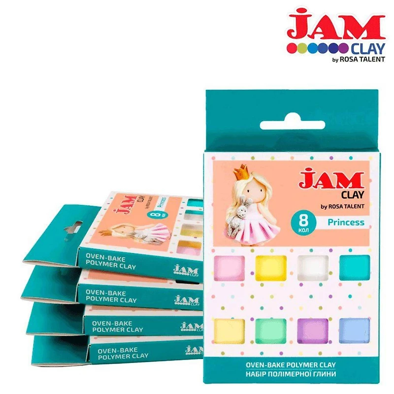 Rosa Talent Jam Clay Princess Oven-Bake Polymer Clay Set