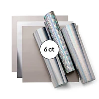 Cricut® Permanent Holographic Vinyl, Silver Sampler