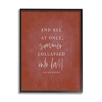 Stupell Industries Oscar Wilde Fall Quote Framed Giclee Art