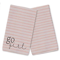 Go Girl Stripes 16" x 25" Tea Towel - Set of 2