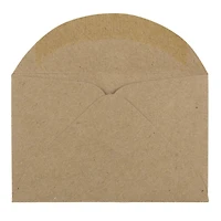 JAM Paper 3.63" x 2.38" Brown Kraft Recycled Mini Envelopes, 50ct.