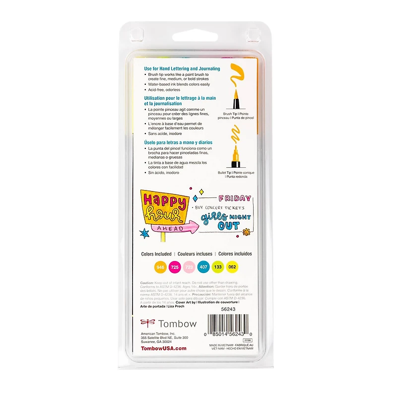 Tombow Happy Hour Dual Brush Pen Set