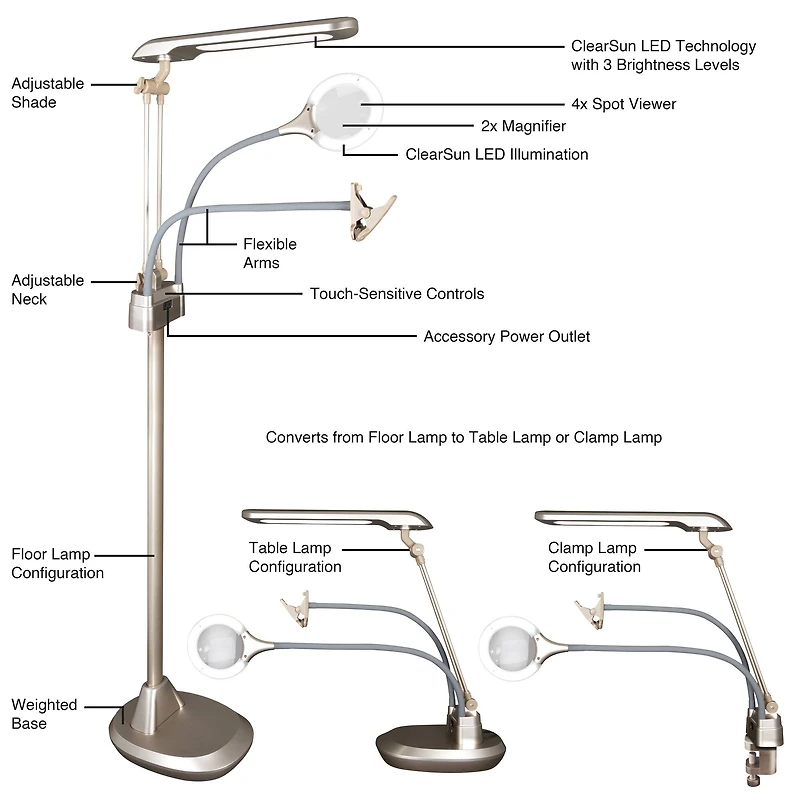 OttLite Ultimate LED 3-in-1 Creative Station with Magnifier
