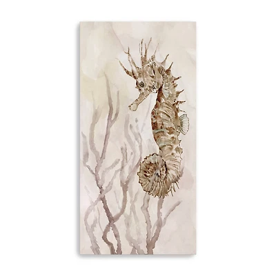 Neutral Seahorse II Canvas Giclee