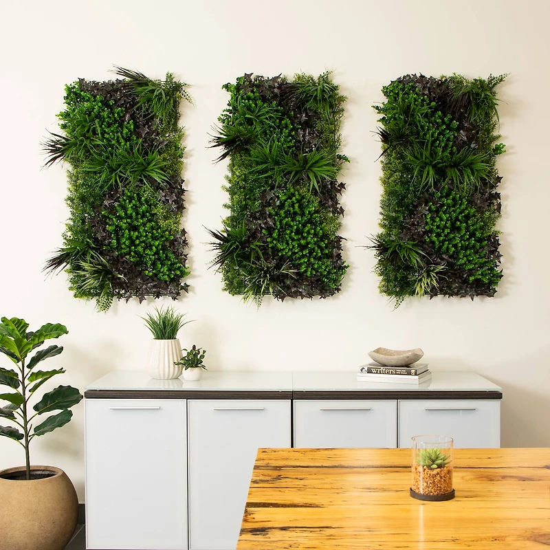 20" x 40" Borneo Jungle Artificial Living Wall Panel