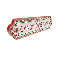 15.5" Candy Cane Lane Sign Tabletop Décor by Ashland®