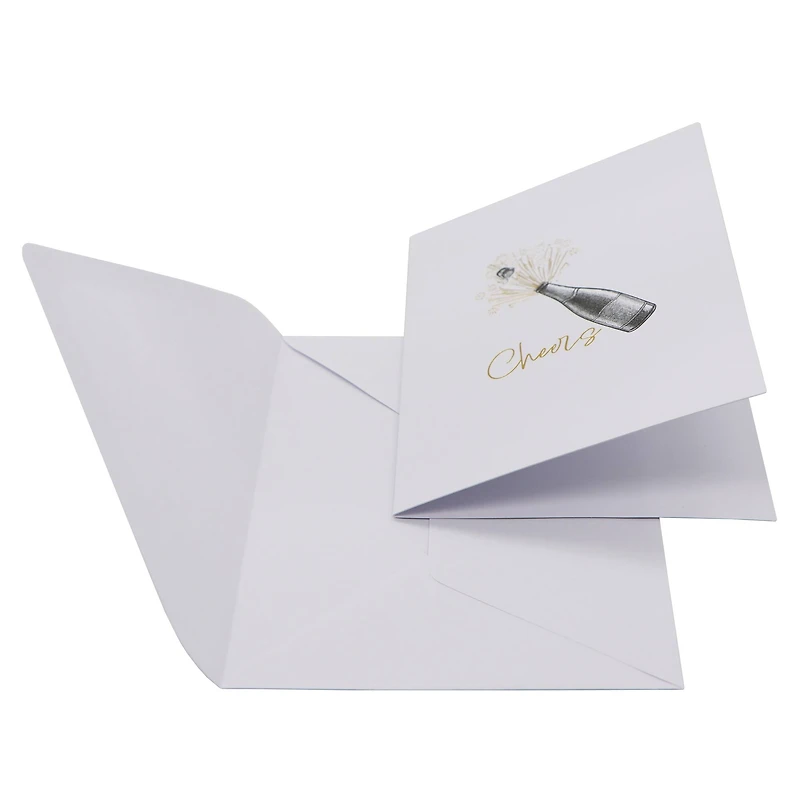 Cheers Bottle Blank Greeting Card Set by Celebrate It™