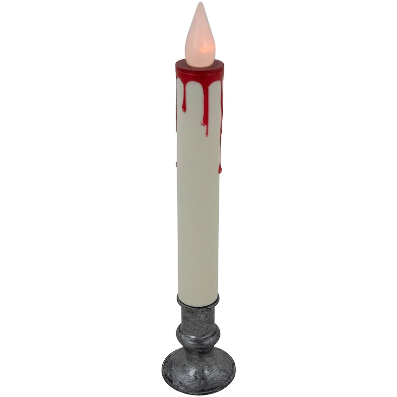 9" Flickering LED Halloween Candle Lamp with Dripping Blood Effect