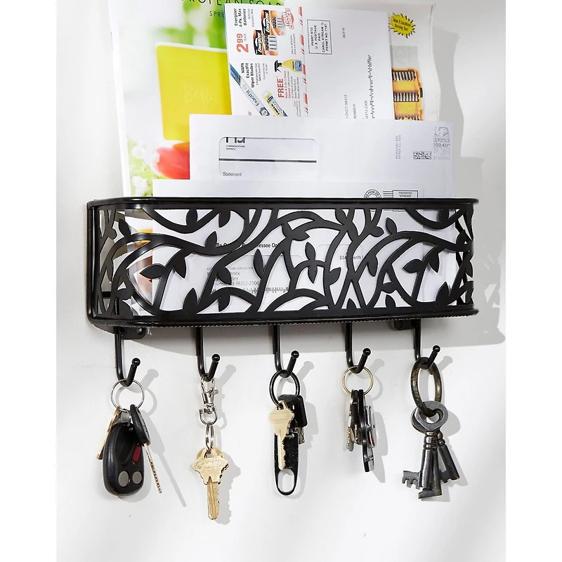 DII® 11" Dark Gray Mail & Key Organizer Wall Mount