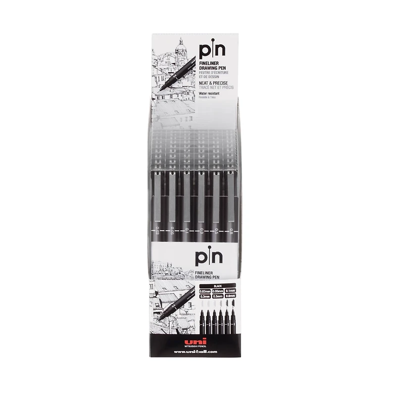 Uni-Ball® Pin Black Fineliner Drawing Pen Set