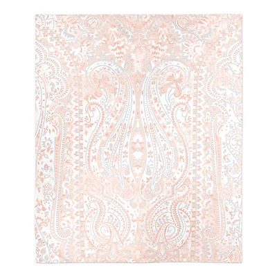 Blush Tapestry Sherpa Fleece Blanket