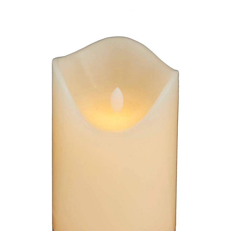 White Traditional Flameless Candle Set