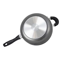 Oster Clairborne 10.25" Charcoal Gray Aluminum Sauté Pan with Lid
