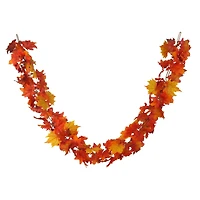 6ft. Orange, Red & Yellow Maple Leaf & Berries Chain Garland by Ashland®