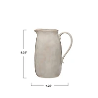 Hello Honey® Stone White Stoneware Pitcher