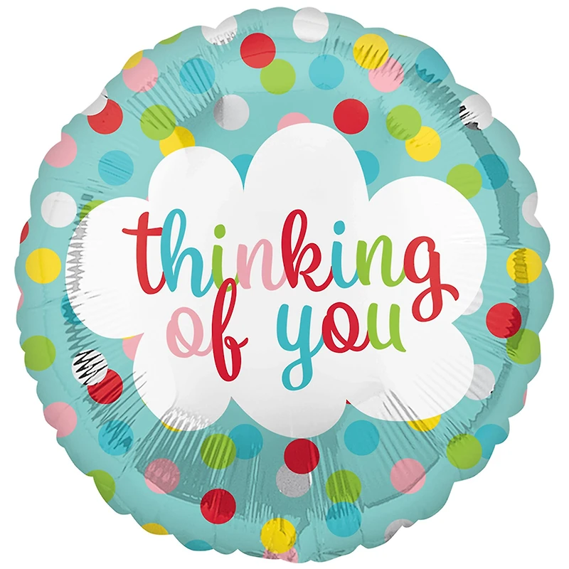 17" Thinking of You Dots Mylar Balloon