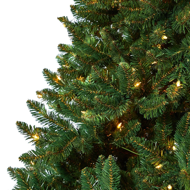 7ft. Pre-Lit Northern Rocky Spruce Artificial Christmas Tree, Clear LED Lights