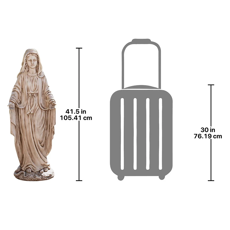 Design Toscano® 3.6ft. Madonna, Blessed Mother Large-Scale Garden Statue