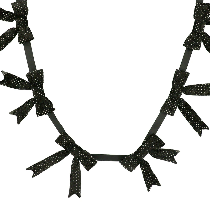 6ft. Black & White Dot Bow Garland by Ashland®
