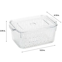 Kitchen Details Clear Storage Container with Strainer