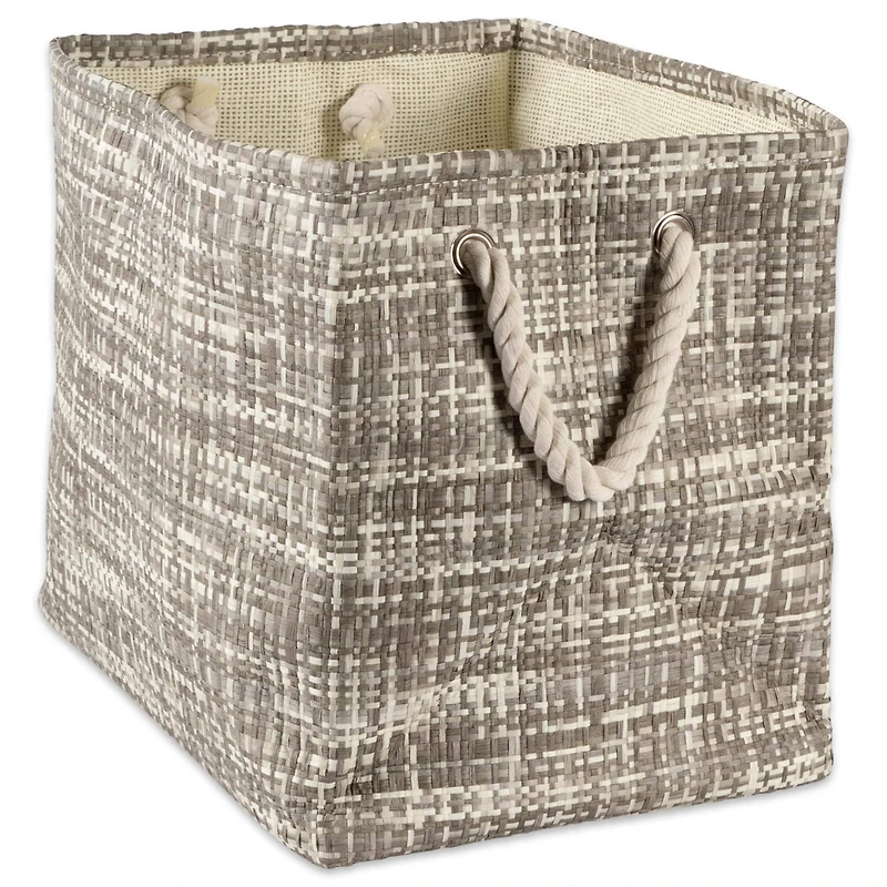 DII® Medium Gray Tweed Rectangular Paper Bin