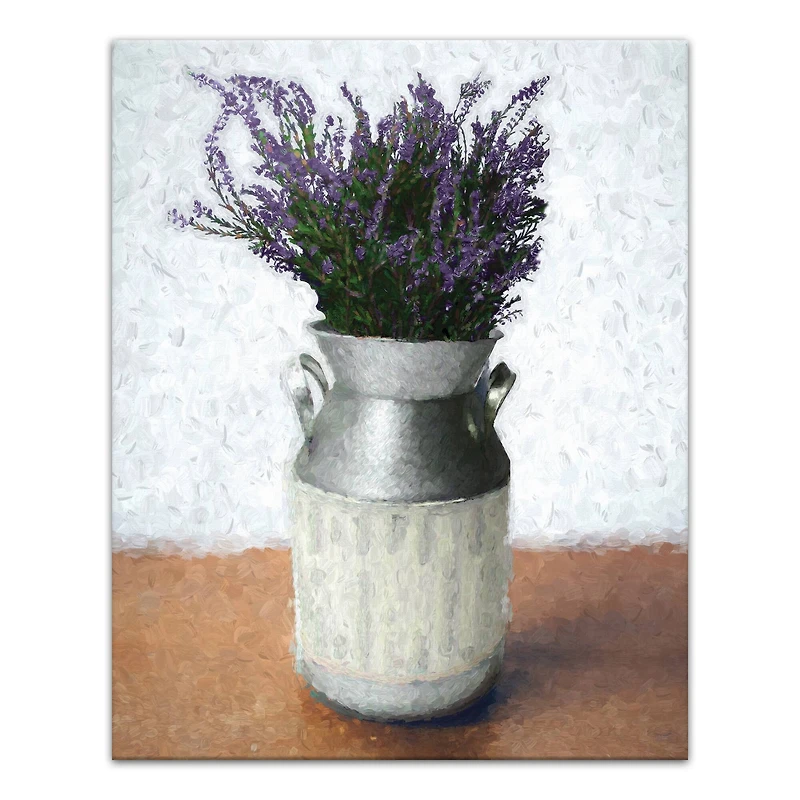 Lavendar Bundle In Vase 16" x 20" Canvas Wall Art