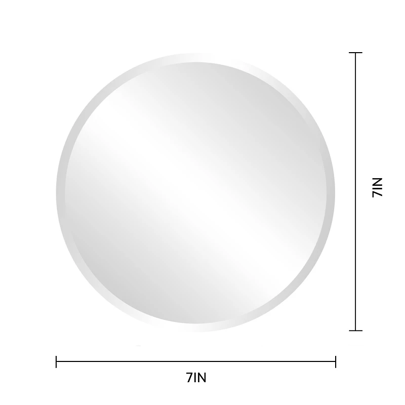 7" Round Beveled Glass Mirror by Make Market®