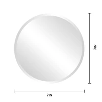 7" Round Beveled Glass Mirror by Make Market®