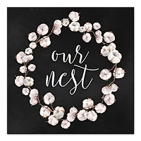 Our Nest Cotton Wreath Canvas Art