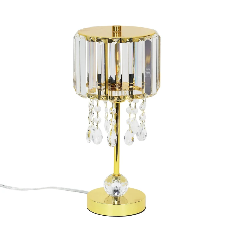 14" Gold Metal & Glass Table Lamp by Ashland®