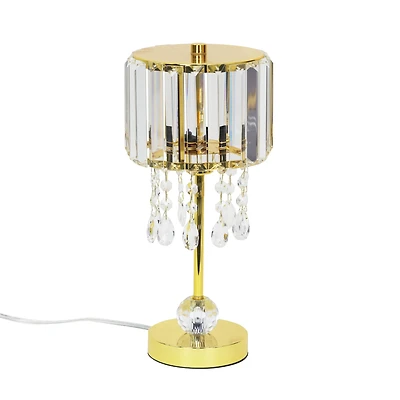 14" Gold Metal & Glass Table Lamp by Ashland®
