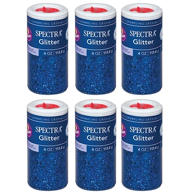 Spectra Glitter 4oz. Blue, 6ct.