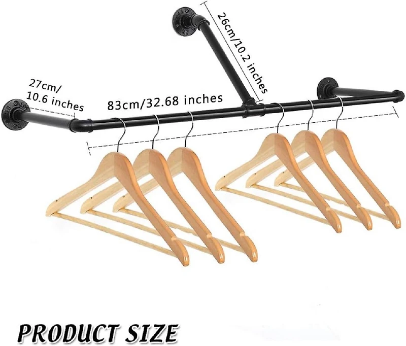 33" Wall Mounted Clothes Rack
