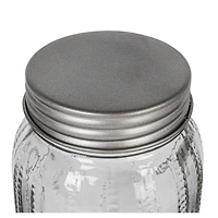 Hello Honey Coffee Embossed Glass Jar with Metal Lid