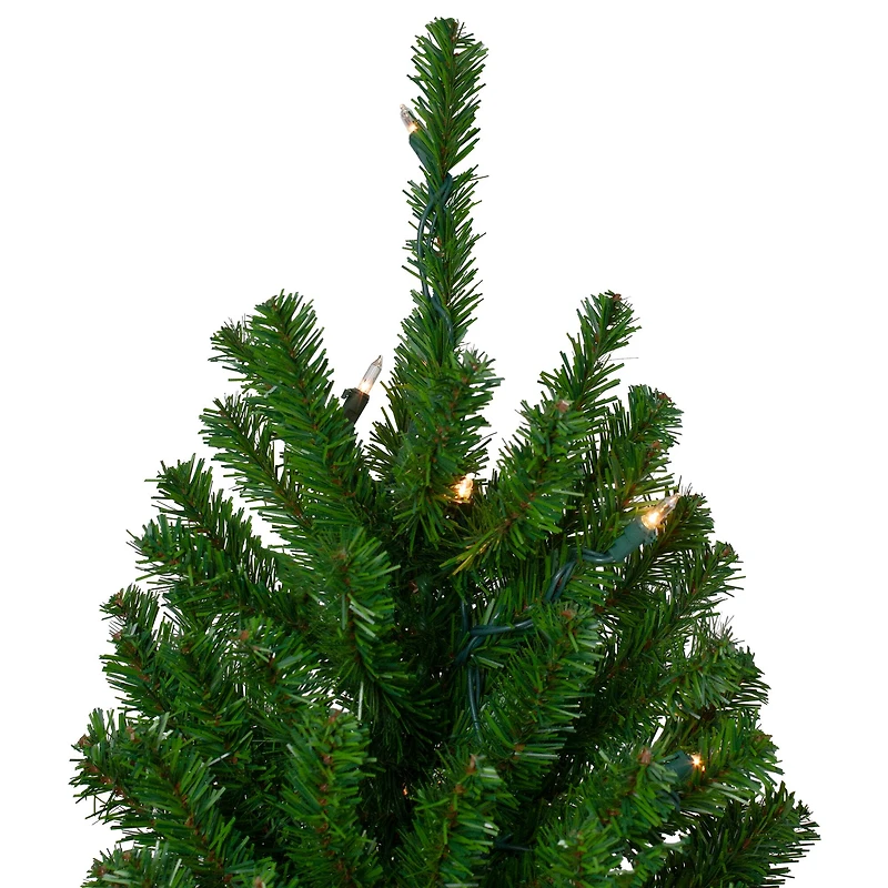 4ft., 5ft., & 6ft. Pre-Lit Slim Alpine Artificial Christmas Tree Set, Clear Lights