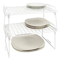 Kitchen Details White Foldable Stacking Shelf