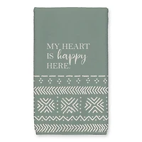 Sage Happy Heart Tea Towel Set