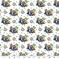 Nintendo® Mario, Luigi & Yoshi Cotton Fabric 