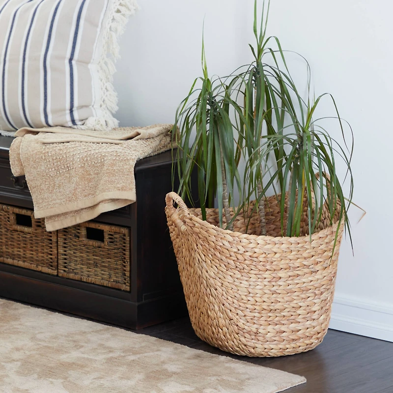 Brown Sea Grass Contemporary Storage Basket