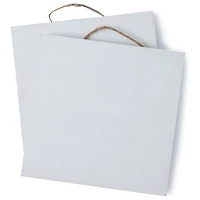 10" x 10" Whitewashed Wood Square Plaques by Make Market®, 2ct.