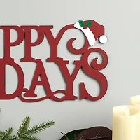 Glitzhome® 24'' HAPPY HOLIDAYS Metal Christmas Wall Décor