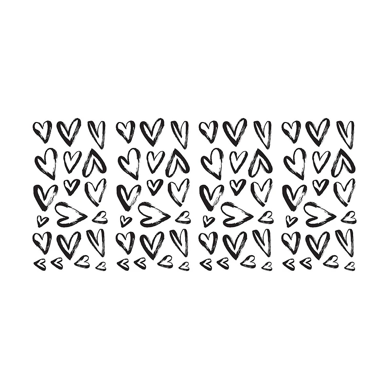 RoomMates Black Sketchy Hearts Peel & Stick Wall Decals