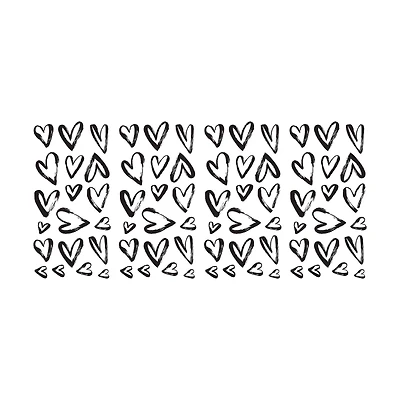 RoomMates Black Sketchy Hearts Peel & Stick Wall Decals
